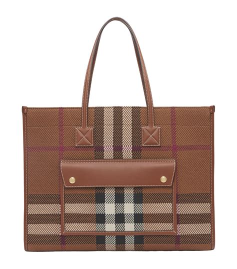 burberry small horseferry check tote bag|burberry freya bag.